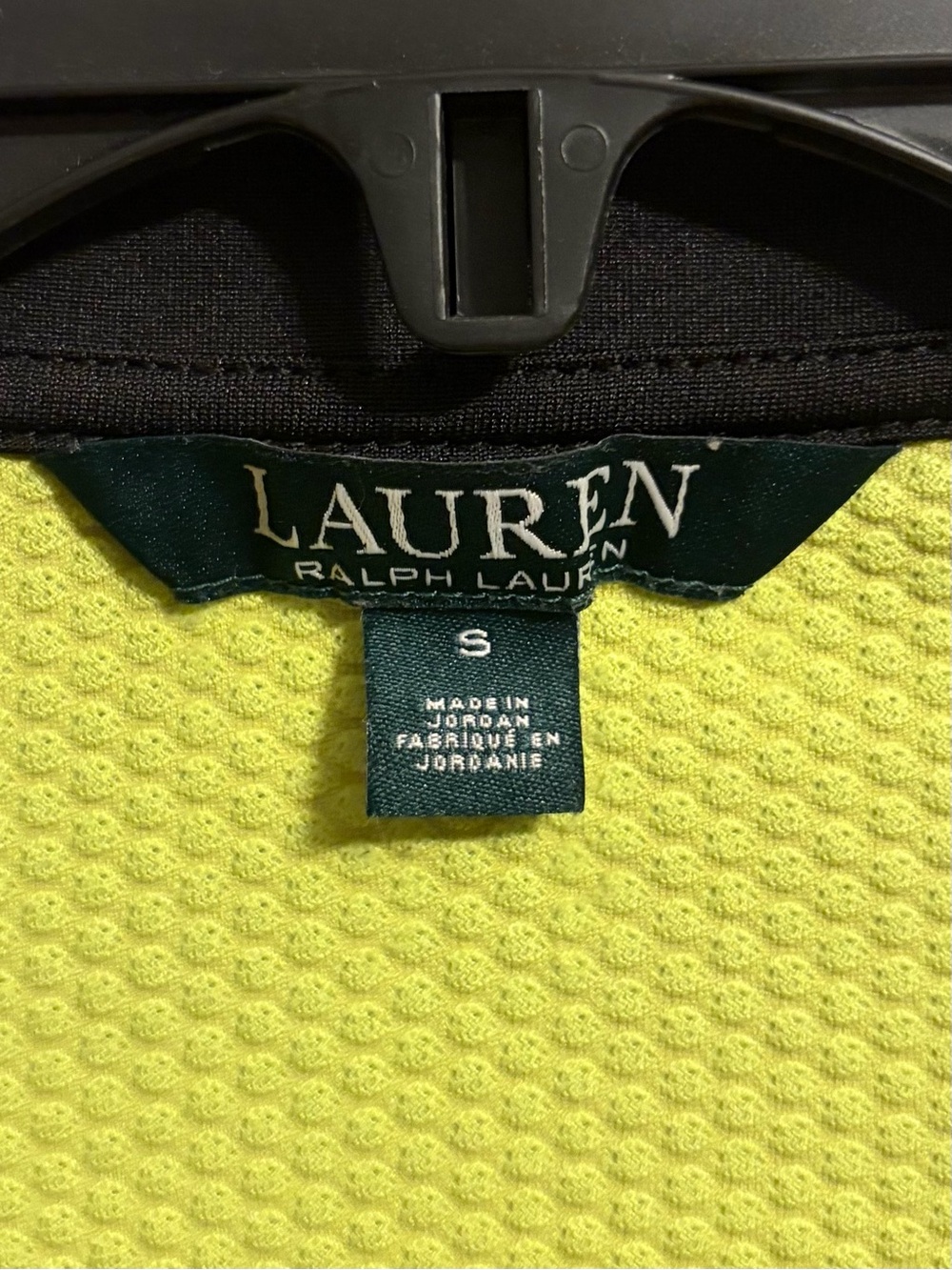 Lauren Ralph Lauren Neon Green Quarter-Zip Top- Women's - Picture 3 of 5